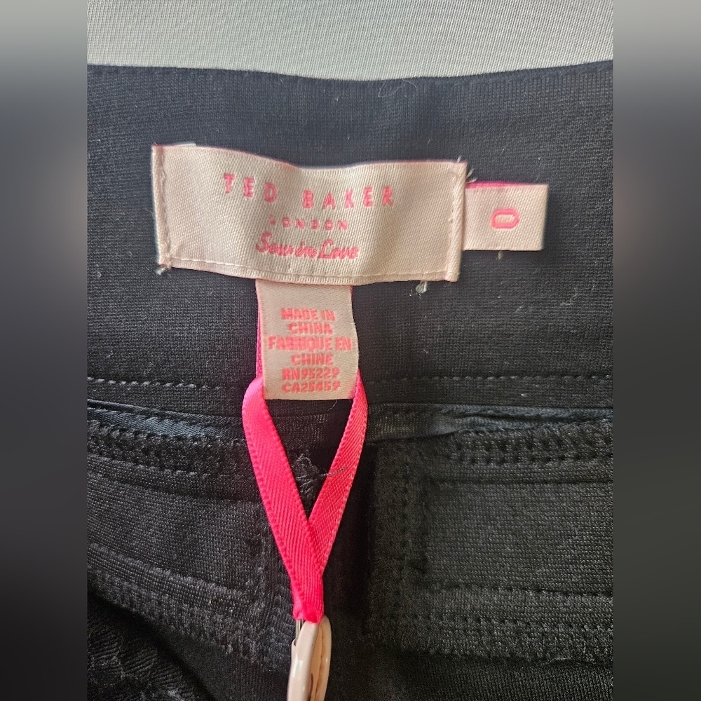 Ted Baker London -Jeggins Women's Black Sz 2 Snake Effect Paneled NWT - Picture 11 of 11